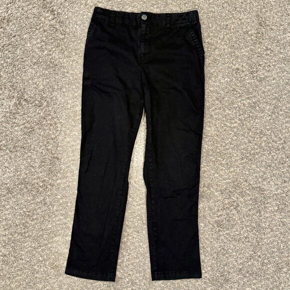 Old Navy Pants - Old Navy Slim Leg Trousers | Black | Size M | Elastic Waist & Ankle